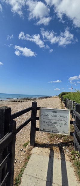 The Association's sign at the eastern end of the Greensward